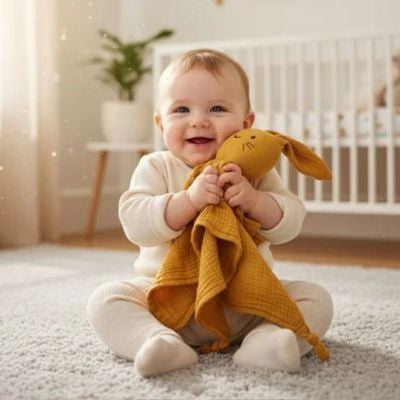 doudou lapin orange