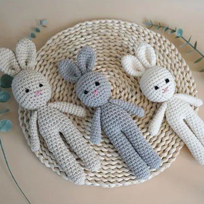 doudou lapin plusieurs couleurs