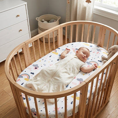 drap housse lit bebe motif douxe