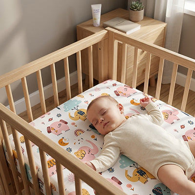 drap housse lit bebe surface lisse