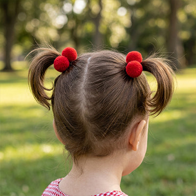 Élastiques à cheveux enfant avec nœud | Lot de 10