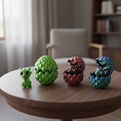 figurine dragon regard captivant