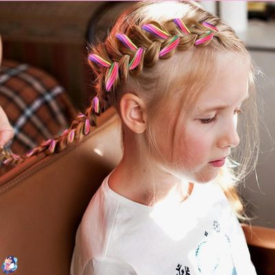 fil a tresses multicolore