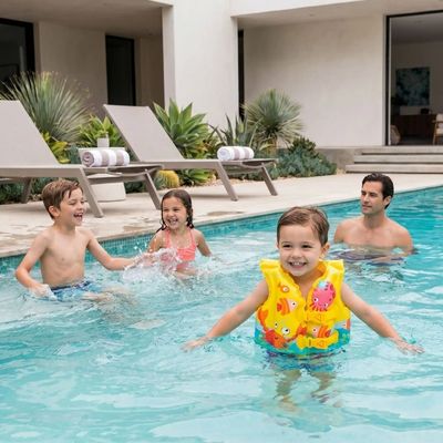 gilet de natation enfant orange