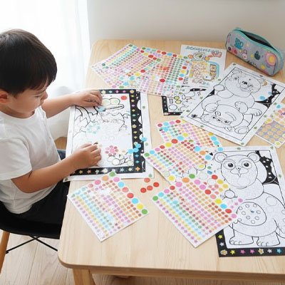 gommette enfant activite creative complete