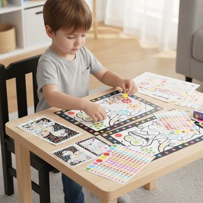 gommette enfant support pedagogique structure