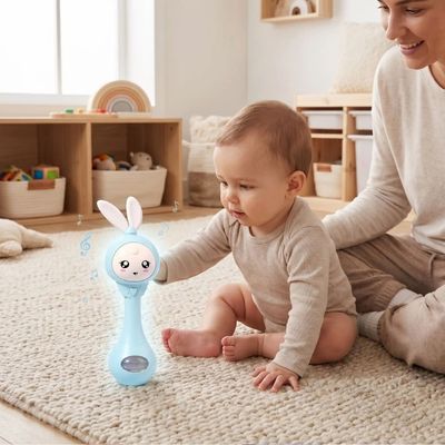 hochet bebe musical bleu