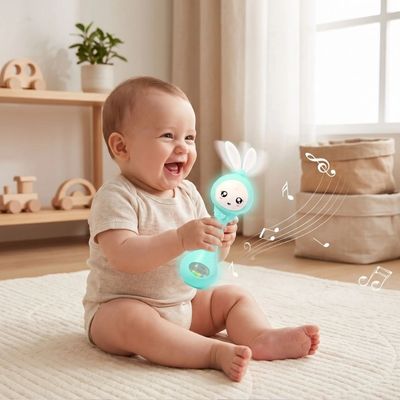 hochet bebe musical vert