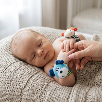 hochets bebe pieds et main tactile