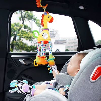hochets en peluche pour bebe girafe transportable