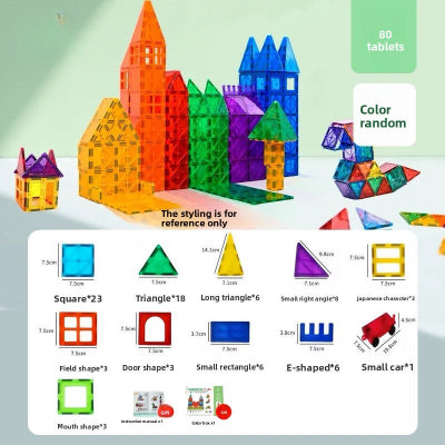 jeu de construction magnetique 80 pieces