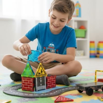 jeu de construction magnetique accessoires thematiques 