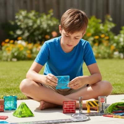 jeu de construction magnetiques colorees