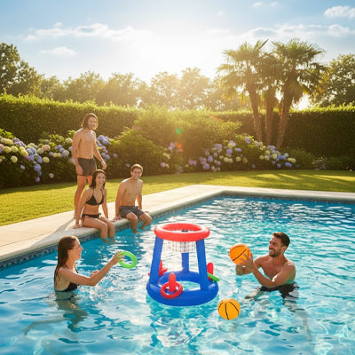 jeu piscine ballon