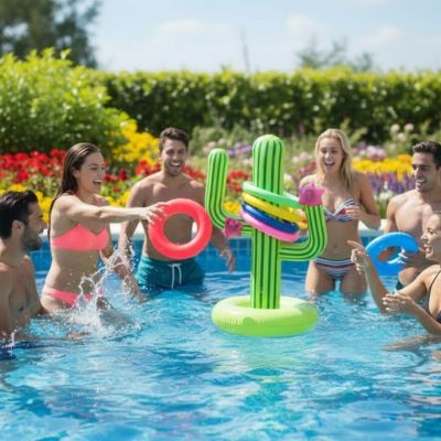 jeu piscine lancer