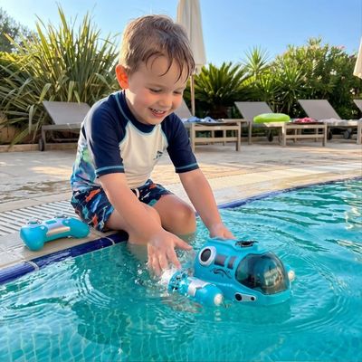 jouet de bain bateau bleu clair