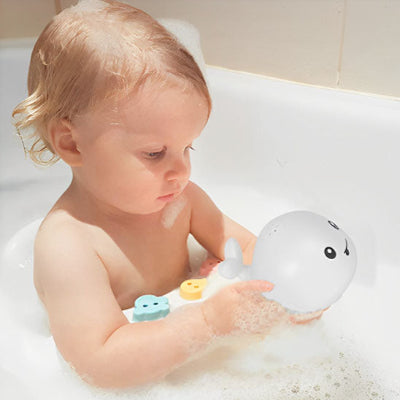 Jouet de bain bébé | baleine lumineuse