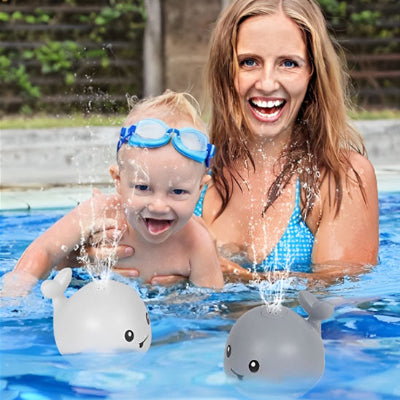 Jouet de bain bébé | baleine lumineuse