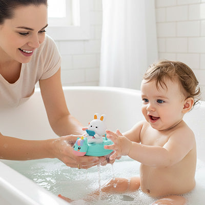 jouet de bain bleu