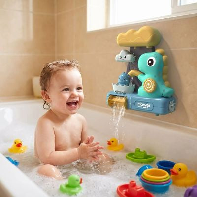 jouet de bain dinosaure bleu