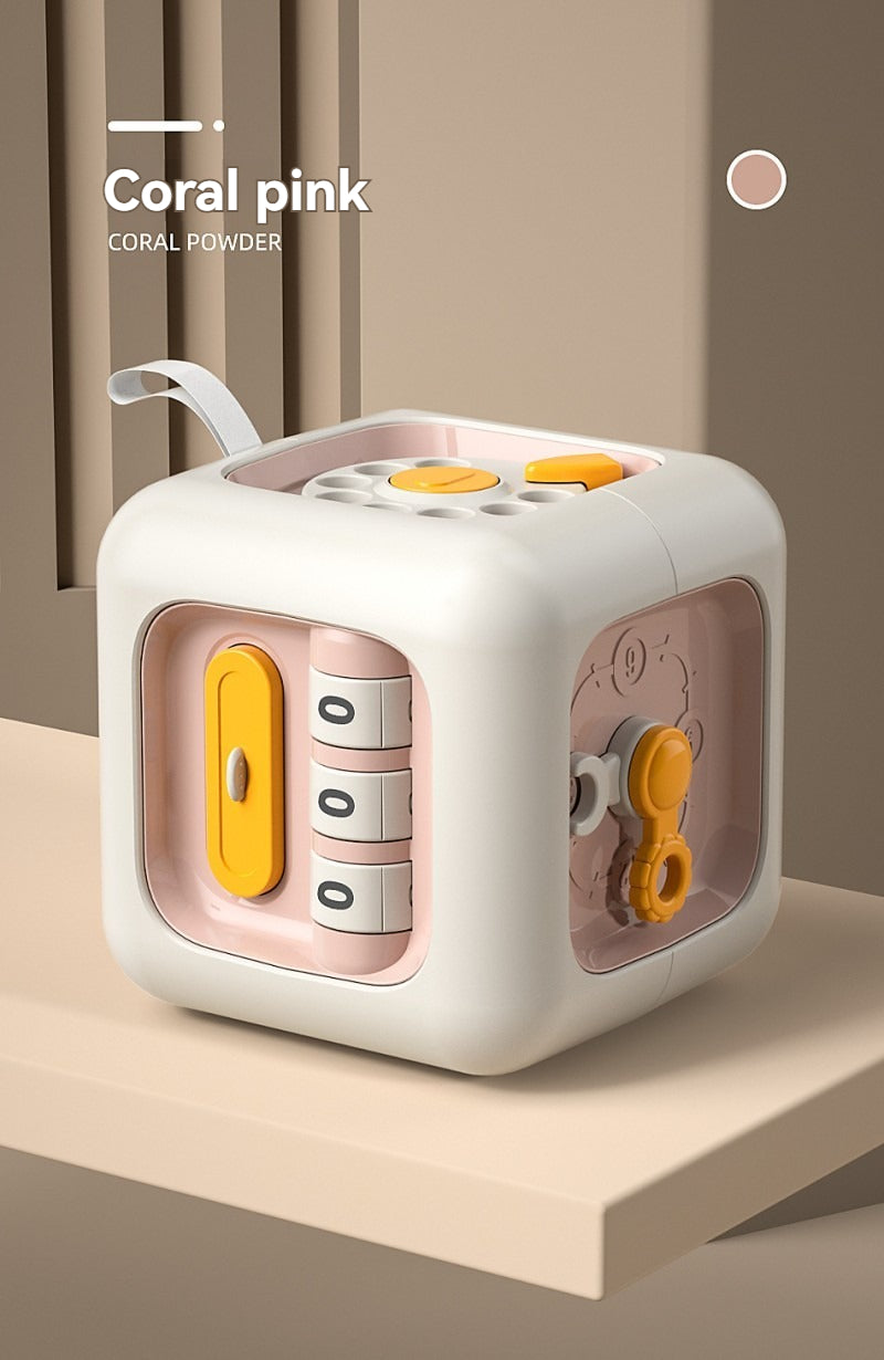 jouet pour bebe rubiks cube corail rose