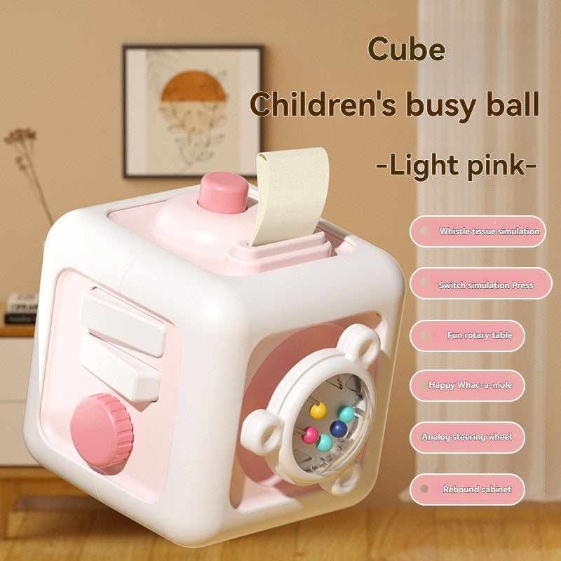 jouet pour bebe rubiks cube rose