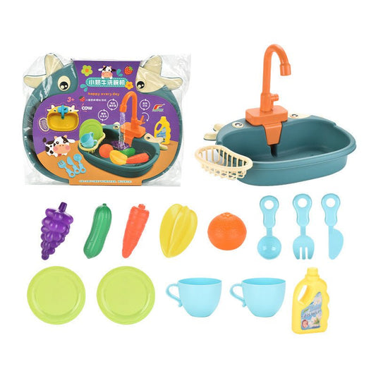 kit cuisine montessori sink toys bleu