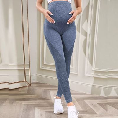 legging grossesse bleu