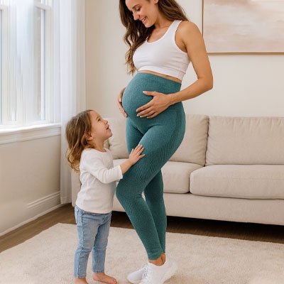 legging grossesse ceinture haute ajustable