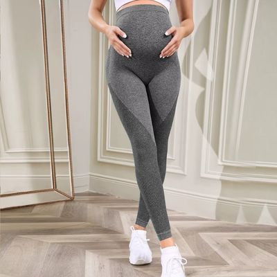 legging grossesse gris bleu