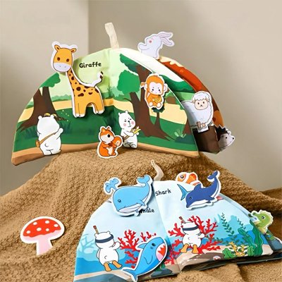 livre bebe en tissu couleurs