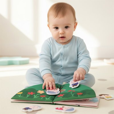 Livre bébé en tissu | Éveil Doux Coloré