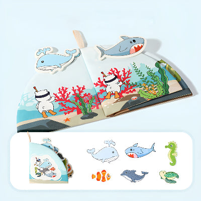 livre bebe en tissu ocean