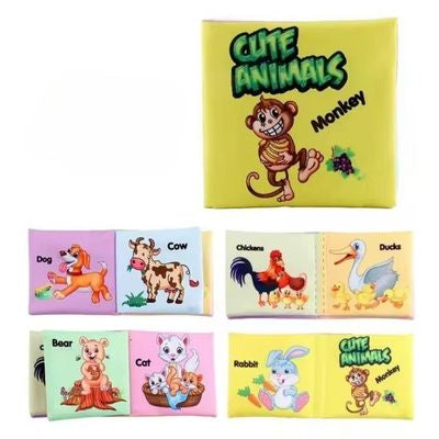 livre bebe en tissus animaux