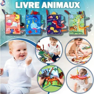 Livre d'éveil Montessori ANIMAUX™ - bebemam.com