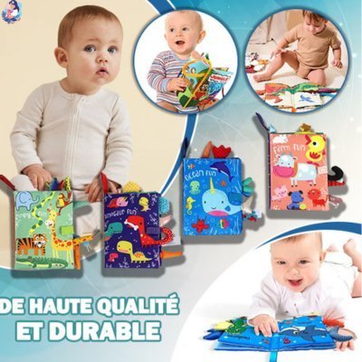 Livre d'éveil Montessori ANIMAUX™ - bebemam.com