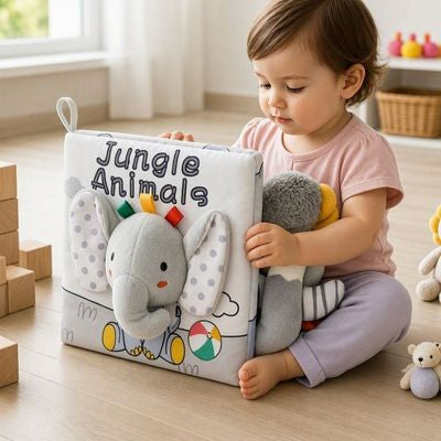 Livre éducatif en tissu | éveil sensoriel
