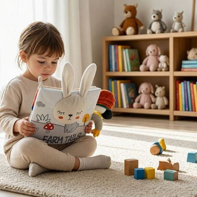 Livre éducatif en tissu | éveil sensoriel