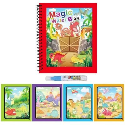 livres de coloriage a l eau dinosaure