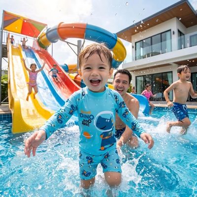 maillot de bain garcon bleu clair