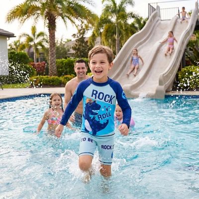 maillot de bain garcon bleu fonce