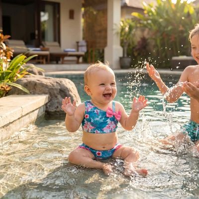 maillot de bain tropical flamingo luxe