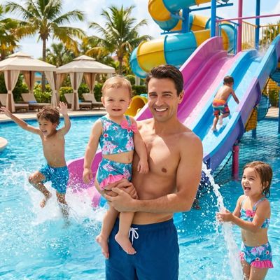 maillot de bain tropical flamingo volants