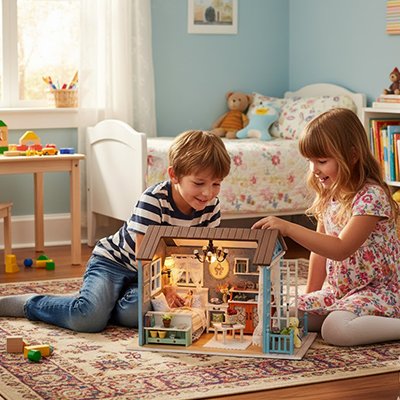 maison de poupee en bois accessoires decoratifs