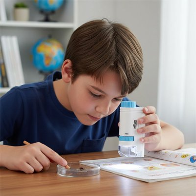 microscope enfant eclairage LED integre