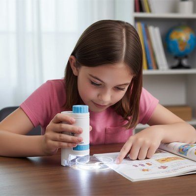 microscope enfant molette de mise au point