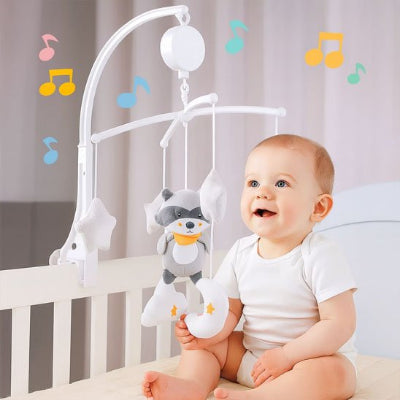 mobile bebe forestier musical mecanisme musical