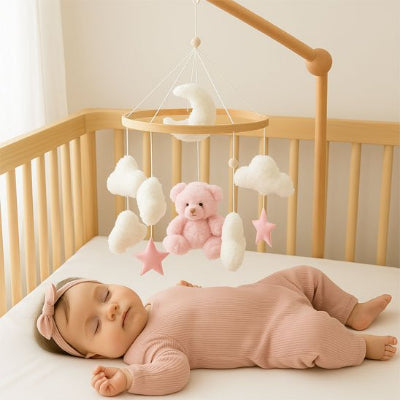 mobile bebe nuages et etoiles favorise le sommeil