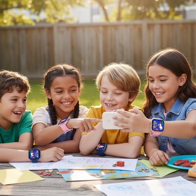 montre enfant jeu entre amis