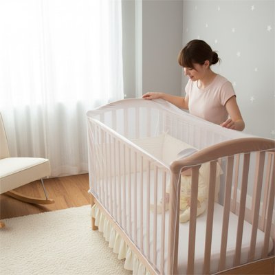 moustiquaire lit bebe blanc